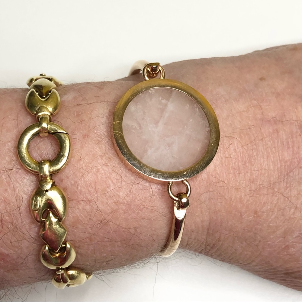18kGold Plated Sterling Silver Elo7 Resin Bracelet